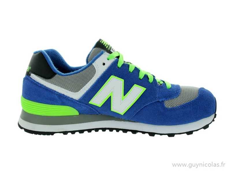 new balance bleu et jaune fluo